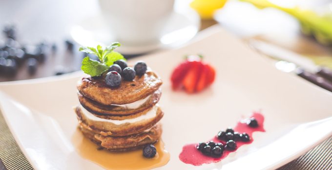 healthy pancakes with cottage cheese and blueberries picjumbo com