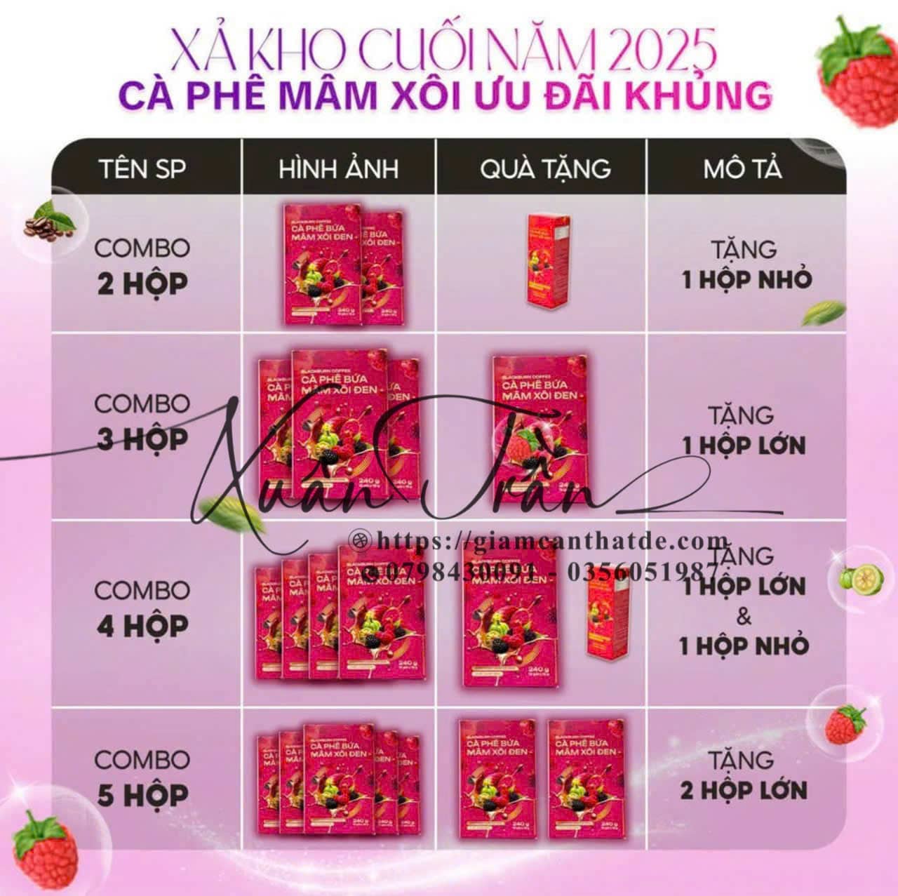 ca phe giam can bua mam xoi den