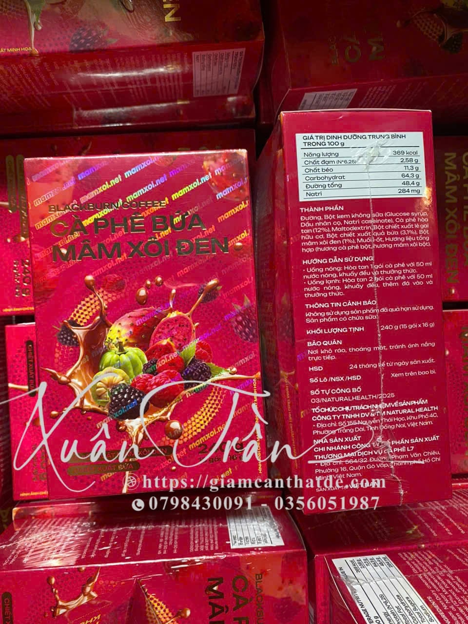 giam can ca phe bua mam xoi den balckberry coffee chinh hang