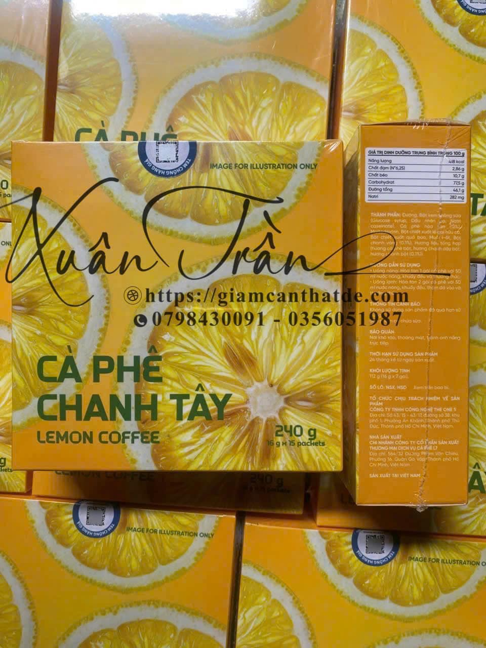 ca phe giam can chanh tay lemon coffee chinh hang