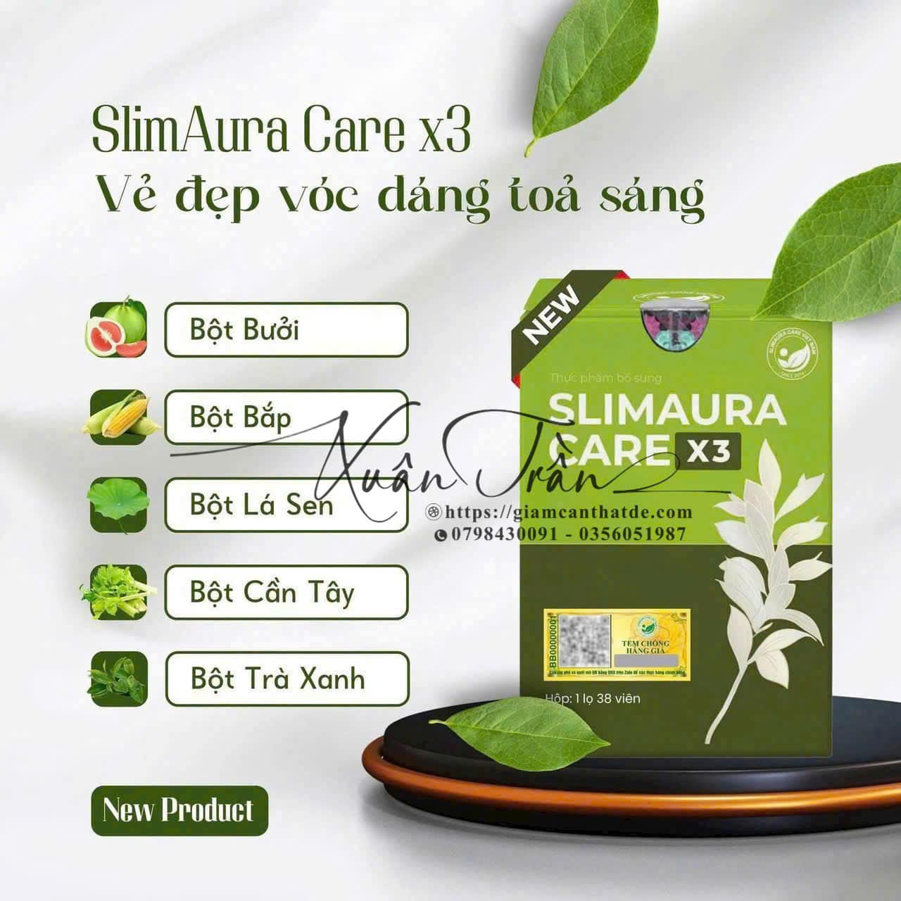 thanh phan cua giam can slimaura care x3