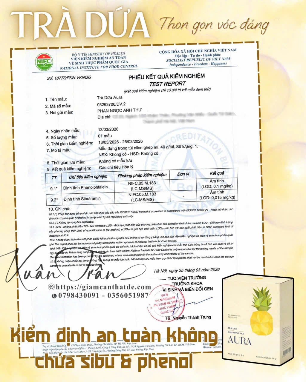 tra dua giam can aura co an toan khong