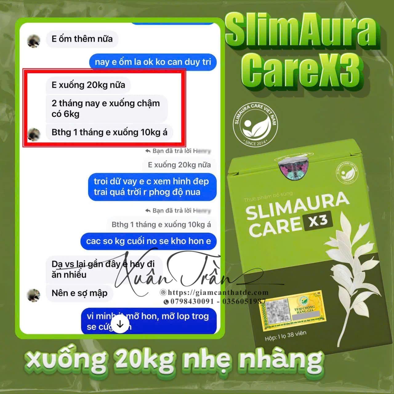 vien uong giam can slimaura care x3 co tac dung phu khong
