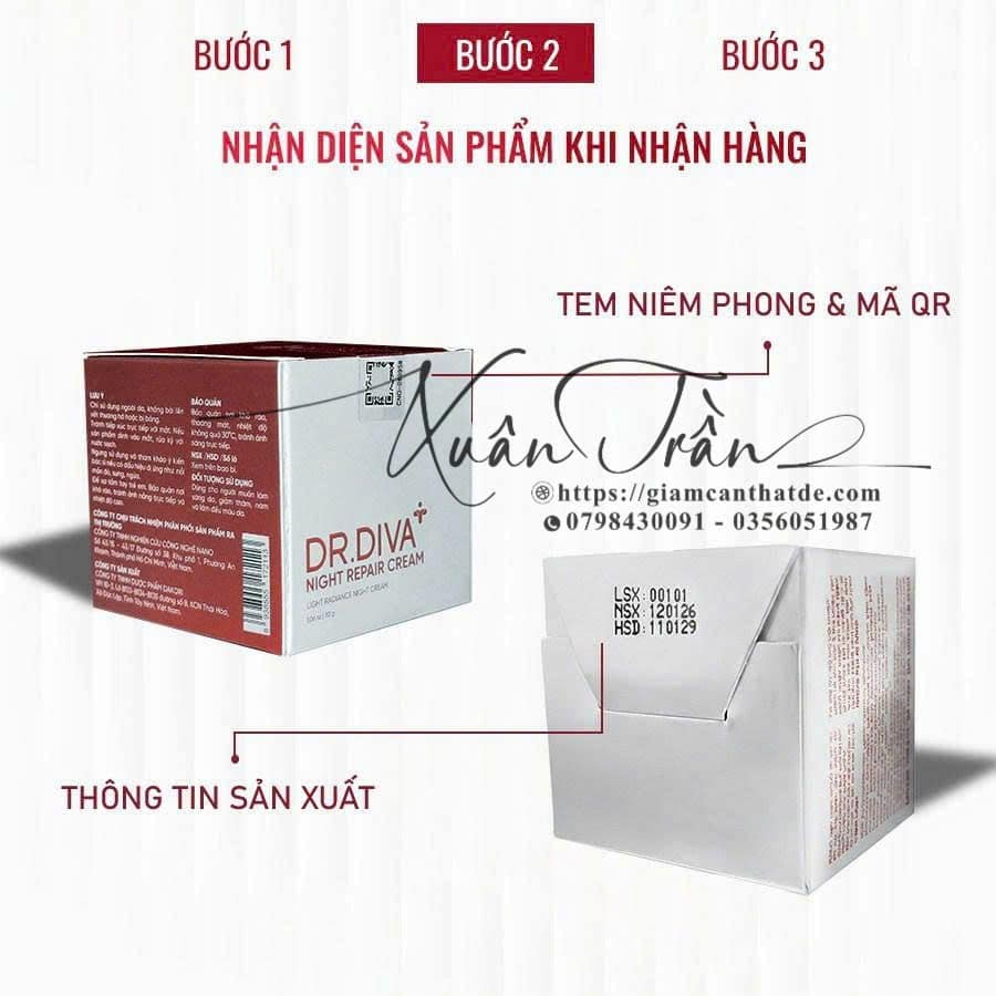 cach kiem tra kem dr diva chuan hang chinh hang