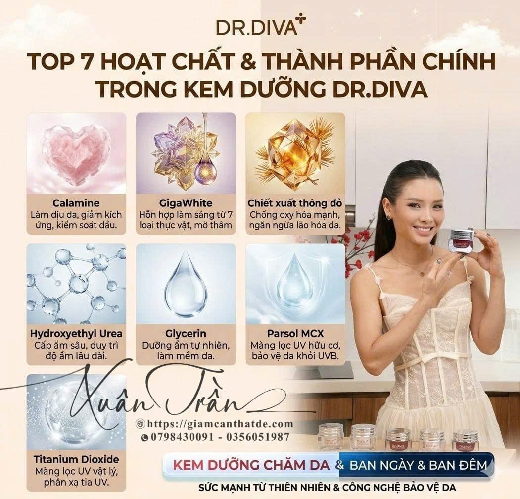 thanh phan kem duong da dr diva chinh hang